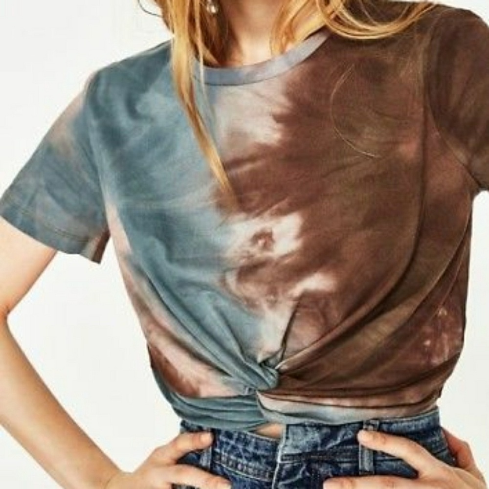 Zara Knot Tie Dye Crop